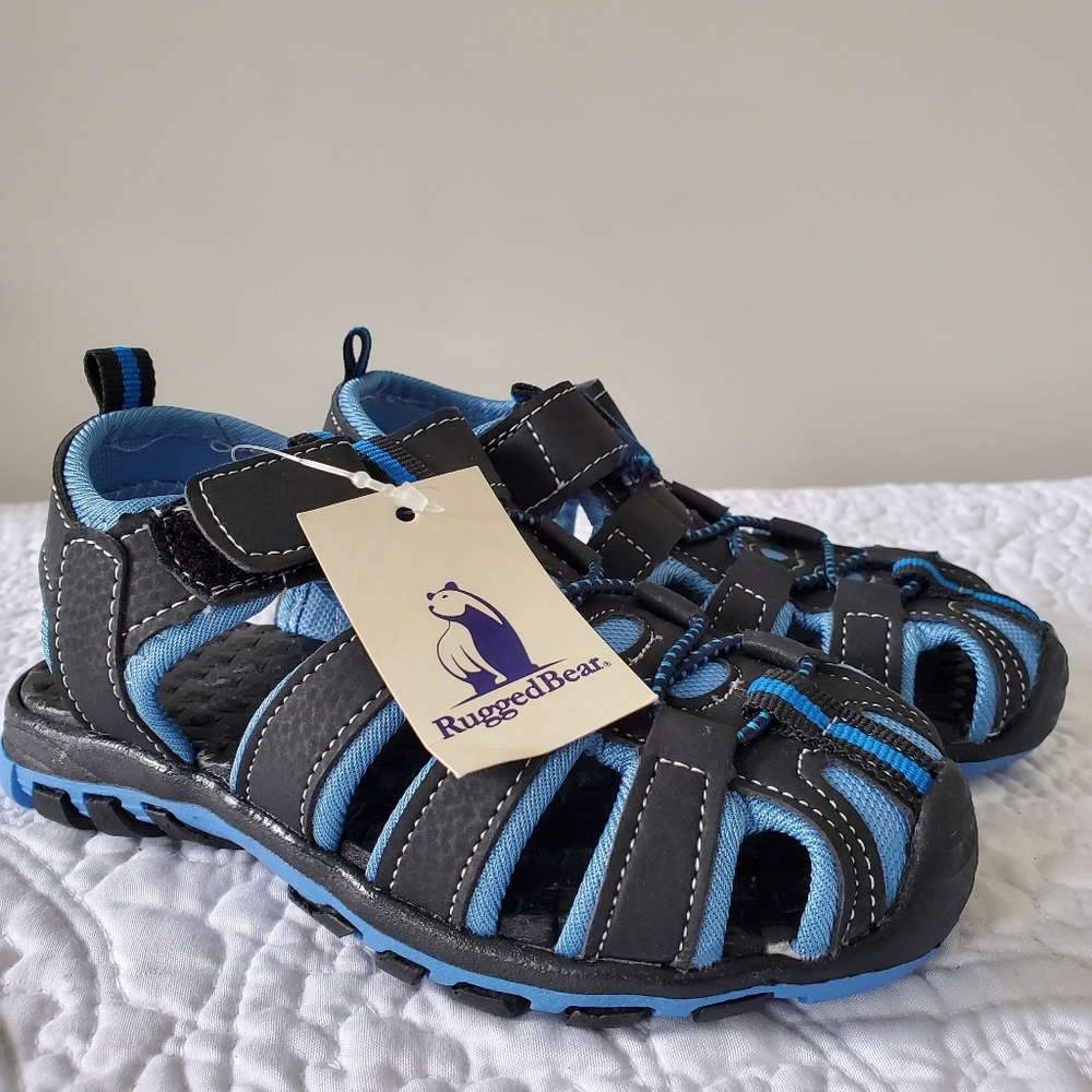 NEW RUGGEDBEAR Boys Blue Closed Toe Sport Sandals, Shoes